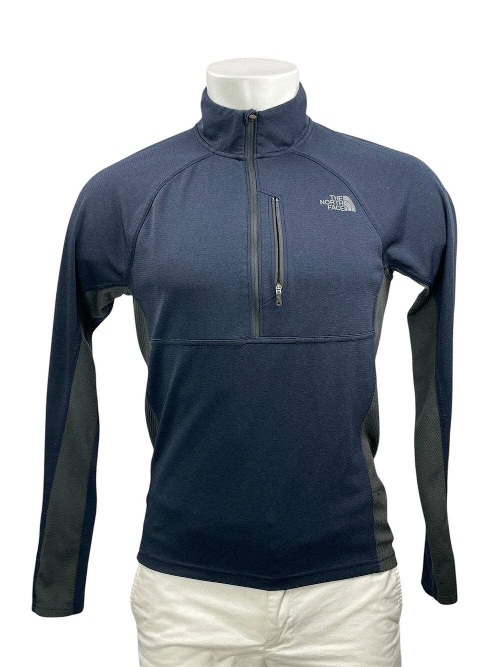 The North Face FlashDry Quarter Zip Men's Navy Blue Long Sleeve Pullover Size S